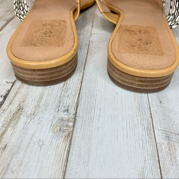 Madewell Tan Sandal with Braided Black and White Straps - Picture 7 of 11